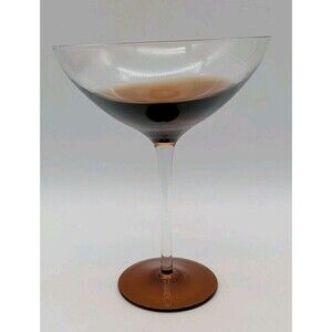 Vintage Martini Glasses Pier 1 Brown Amber Elemental 7” Martini Glasses